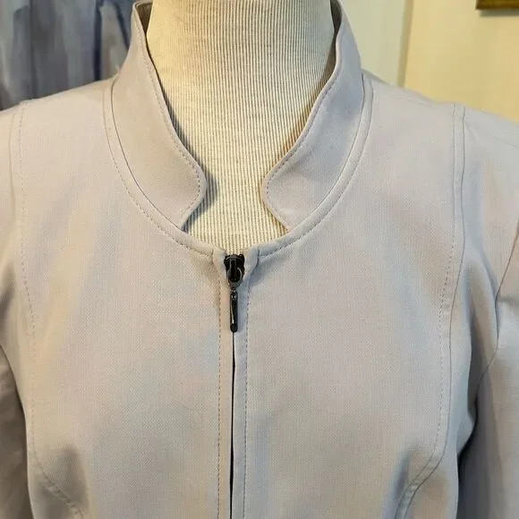 WHBM Women's Lilac Zip Front Jacket Size 12 - Picture 3 of 11